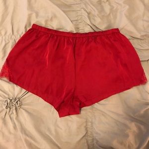 NWOT Victoria’s Secret red satin sleep shorts